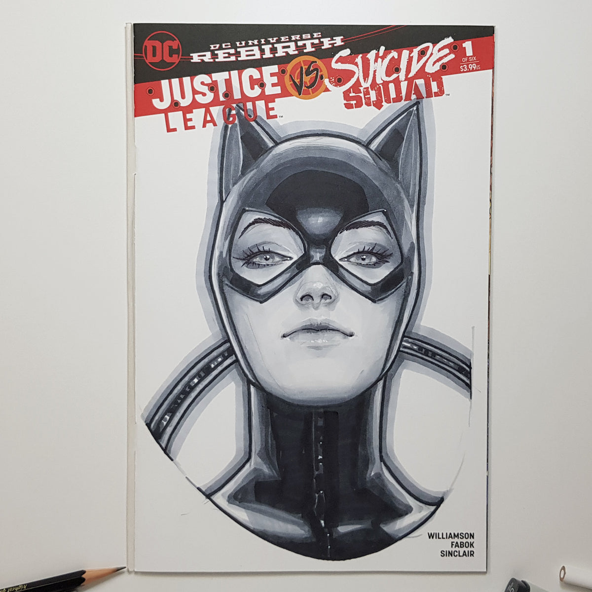 Catwoman 1/1 手描き スケッチカード DC Catwoman Sketch Art Blank by Jeehyung Lee Exclusive – Jeehyung.com