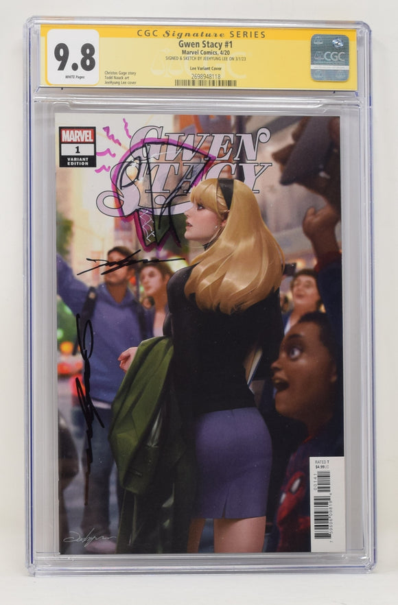 Gwen Stacy #1 (of 5) Trade Dress Variant Cover Jeehyung Lee Remark CGC SS 9.8