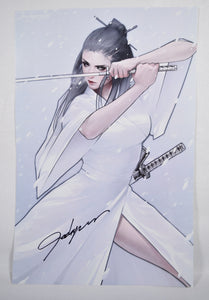 Art Print 11 x 17 Signed Jeehyung Lee Exclusive Snow Girl