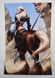 Art Print 11 x 17 Signed Jeehyung Lee Exclusive Centaur Warrior