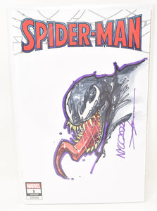 NYCC 2022 Sketch Art Venom on Spider-Man Blank Cover Jeehyung Lee