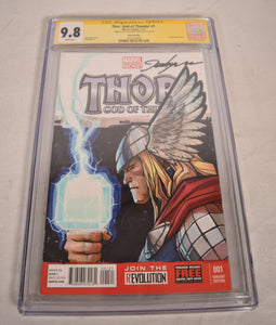 Marvel Thor God of Thunder Sketch Art Color CGC SS 9.8 by Jeehyung Lee