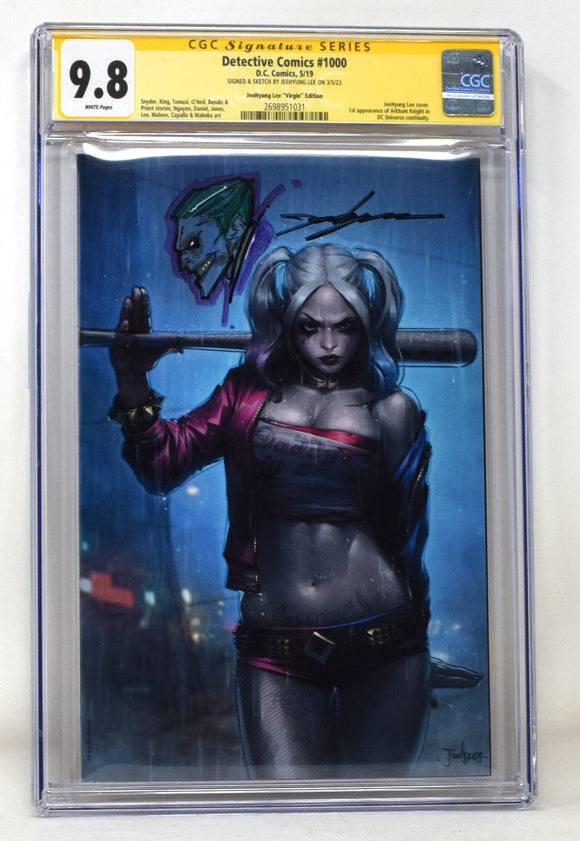 DC Detective Comics #1000 Virgin Joker Remarked Signed by Jeehyung Lee Variant CGC SS 9.8