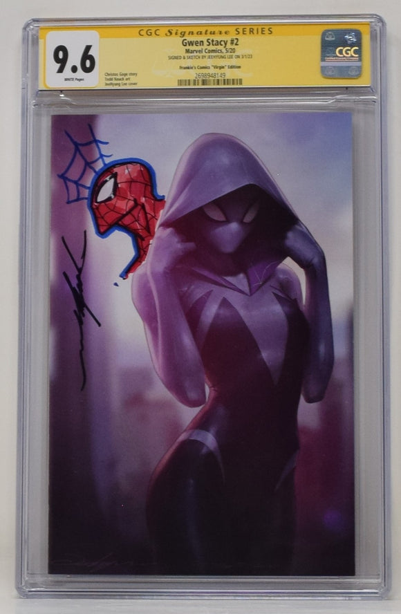 Marvel Gwen Stacy #2 (of 5) masked Virgin Cover Variant Remarked CGC SS 9.6 by Jeehyung Lee