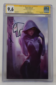 Marvel Gwen Stacy #2 (of 5) Unmasked Virgin Cover Variant Remarked CGC SS 9.6 by Jeehyung Lee