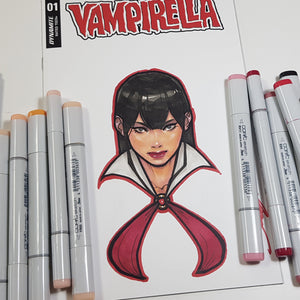 Vampirella Blank Sketch Art in Color by Jeehyung Lee Dynamite
