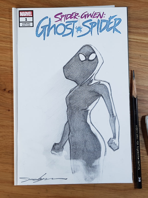 Marvel Spider-Gwen Ghost Spider Sketch Art Pencil Blank Sketch Jeehyung