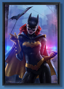Sideshow DC Batgirl Batman Continues 3 AP & Numbered 18 x 25 HD Aluminum 2/5 Black Framed