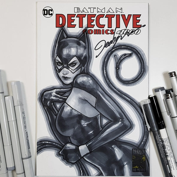 Cat Woman Sketch Art Blank Signed Jeehyung Lee – Jeehyung.com