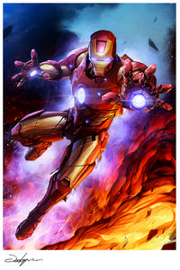 Sideshow Marvel Iron Man Art Print AP & Numbered 18 x 24 Signed by Jeehyung Lee