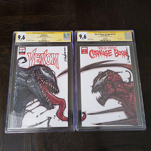 Marvel Venom & Carnage Connected Sketch Art Set in Color CGC SS 9.6
