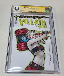 DC Harley Quinn's Villains of the Year #1 Color Sketch Art CGC 9.8 Jeehyung Lee