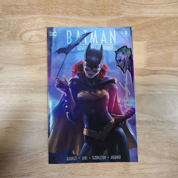 DC Batman The Adventures Continue #3 Batgirl Variant Joker Remark Signed