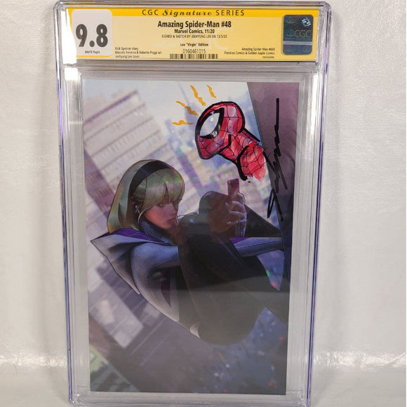 Marvel Amazing Spider-Man #48 Spider-Gwen Jeehyung Lee Variant Remarked Spider-Man CGC 9.8
