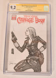 Black Widow Sketch Art Blank Signed SDCC Exclusive CGC SS 9.2 Marvel
